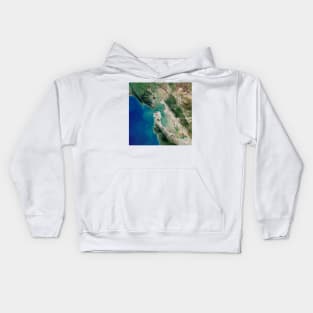 San Francisco Bay, USA, satellite image (C023/4276) Kids Hoodie